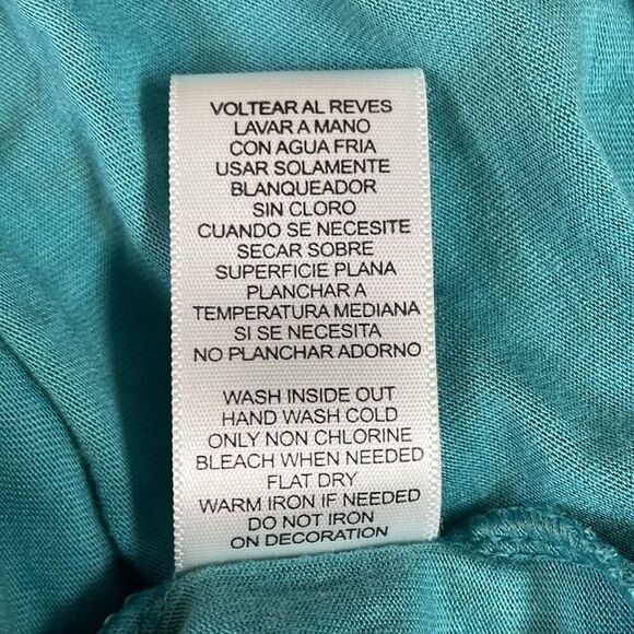 DAISY FUENTES Womens Floral Beaded Sleeveless Top Teal Size Petite Small - Picture 8 of 10